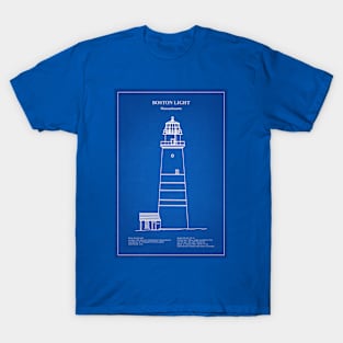 Boston Light Lighthouse - Massachusetts - AD T-Shirt